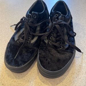 Vans Black Velvet Sneakers
